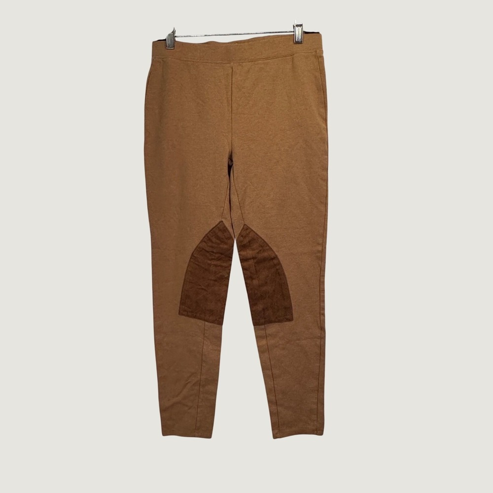 Hope & Henry Riding Pants Womens 10 Tan Equestrian Knee Patch Leggings‎ Preppy